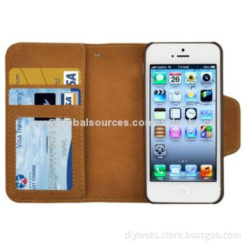 2-in-1 Detachable Frosted Texture Leather Case with Credit Card Slot & Holder for iPhone 5 & 5S
